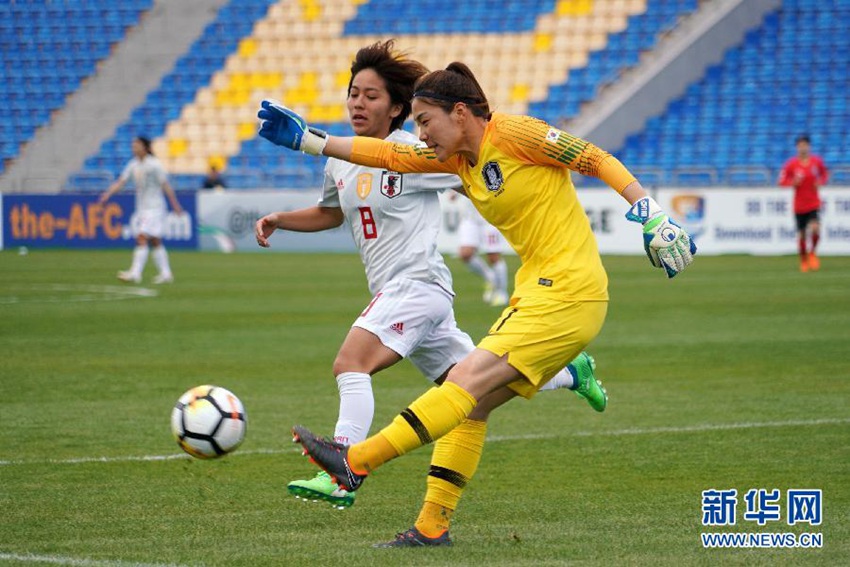女足亚洲杯B组第二轮比赛：韩国战平日本澳大利亚狂胜越南（图）