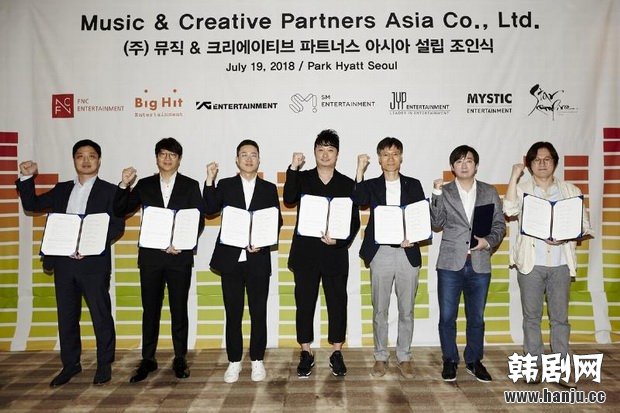SM-YG-JYP-FNC-BigHit等7大公司共同成立韩国版VEVO